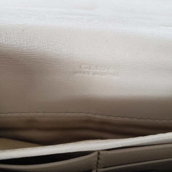 Chloe Tri-Color Wallet in Green, Peach, and Beige - Picture 5 of 13